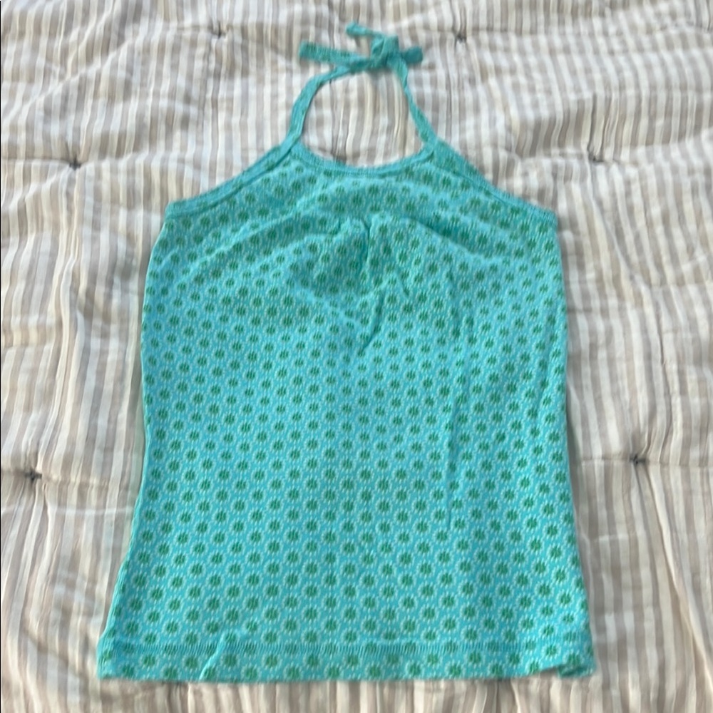 GAP Kids Turquoise Patterned Halter Top